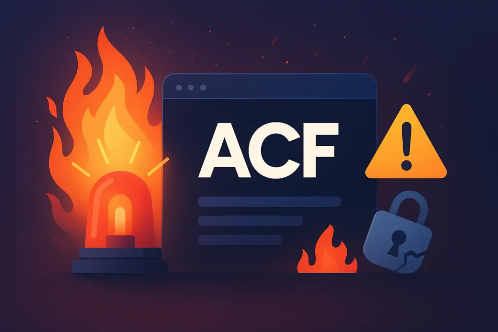 ACF : Faille CVE-2025-54940 : pourquoi la 6.4.3 reste une mise à jour à faire vite (même si le score CVSS est modéré)