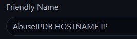 Uptime Kuma Friendly Name AbuseIPDB