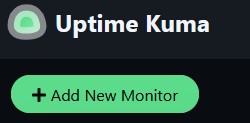 Uptime Kuma add new monitor
